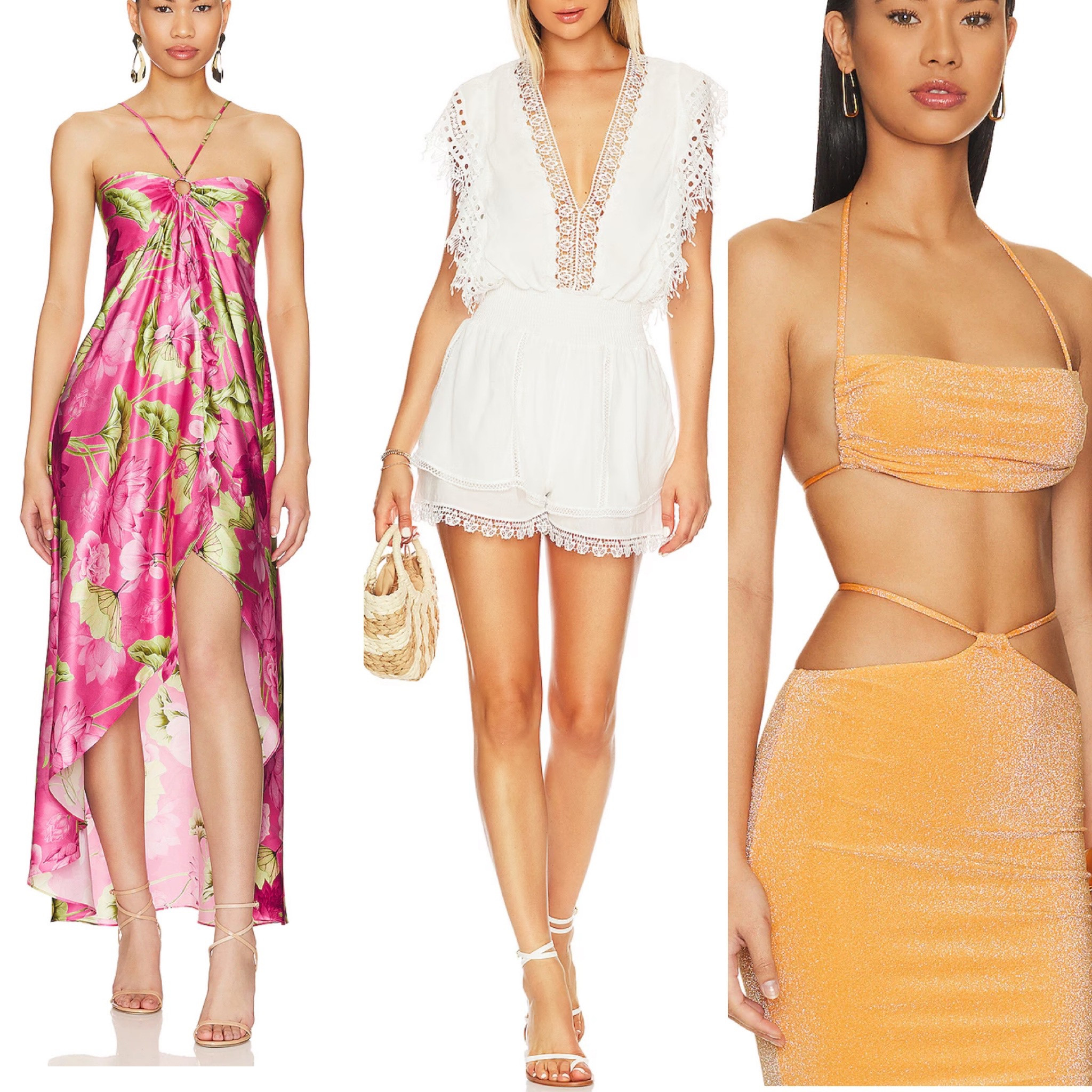 Vacation outfits, resort wear, romper, cutout skirt, floral dress 

#LTKFind #LTKtravel