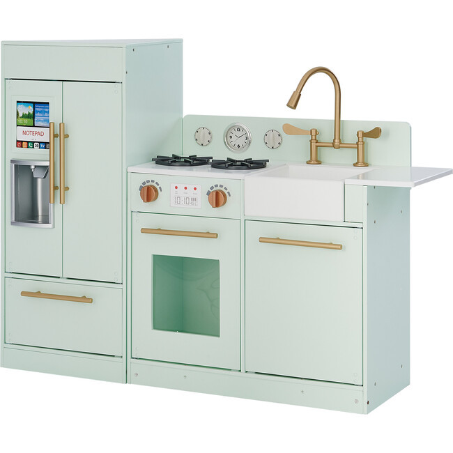 Little Chef Charlotte Modern Play Kitchen, Mint/Gold | Maisonette