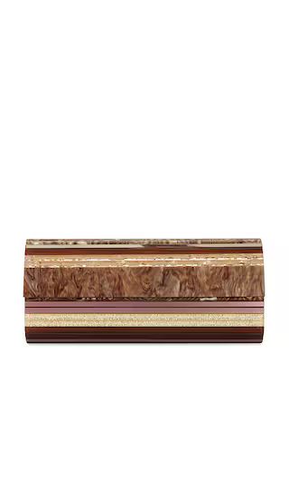 Clara Acrylic Clutch in Chocolate | Revolve Clothing (Global)