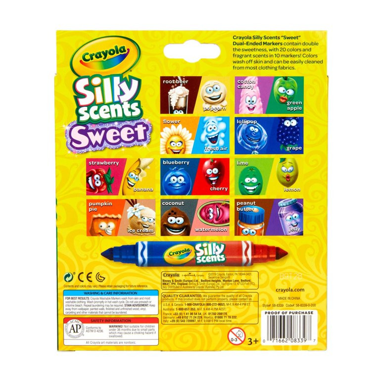 Crayola Silly Scents Dual-Ended Art Markers, School Supplies, Beginner Child, 10 Count - Walmart.... | Walmart (US)