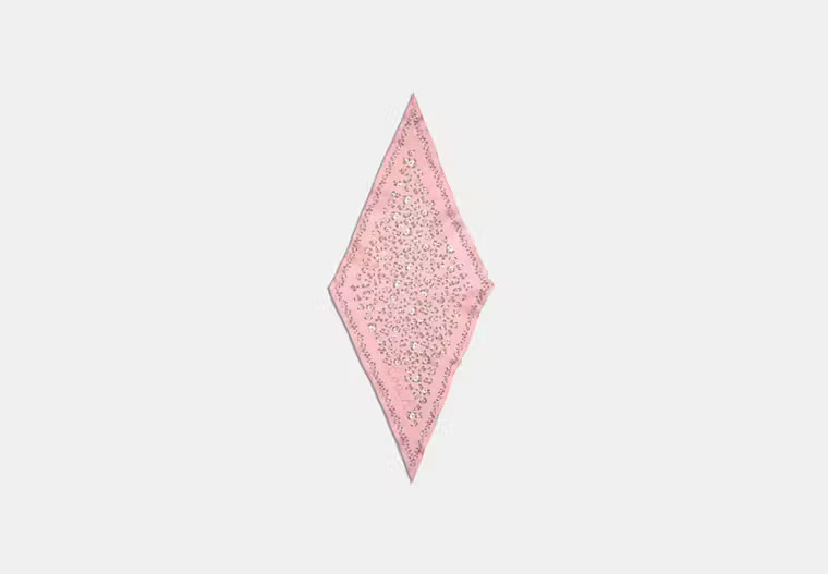 Essential Tea Rose Silk Diamond Scarf | Coach Outlet US