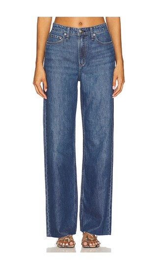 Rag & Bone Featherweight Logan Wide Leg in Blue. - size 31 | Revolve Clothing (Global)