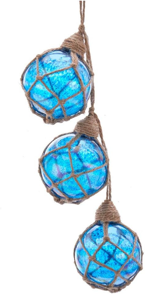 Kurt Adler D3638 Glass ABD Twine Blue Buoy Float Ornament, 7-inches Tall | Amazon (UK)