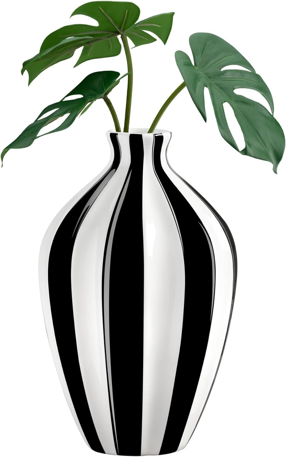 Torre & Tagus Abstract Black and White Vase - 11" Tall Modern Decor Ceramic Vase for Flowers with... | Amazon (US)