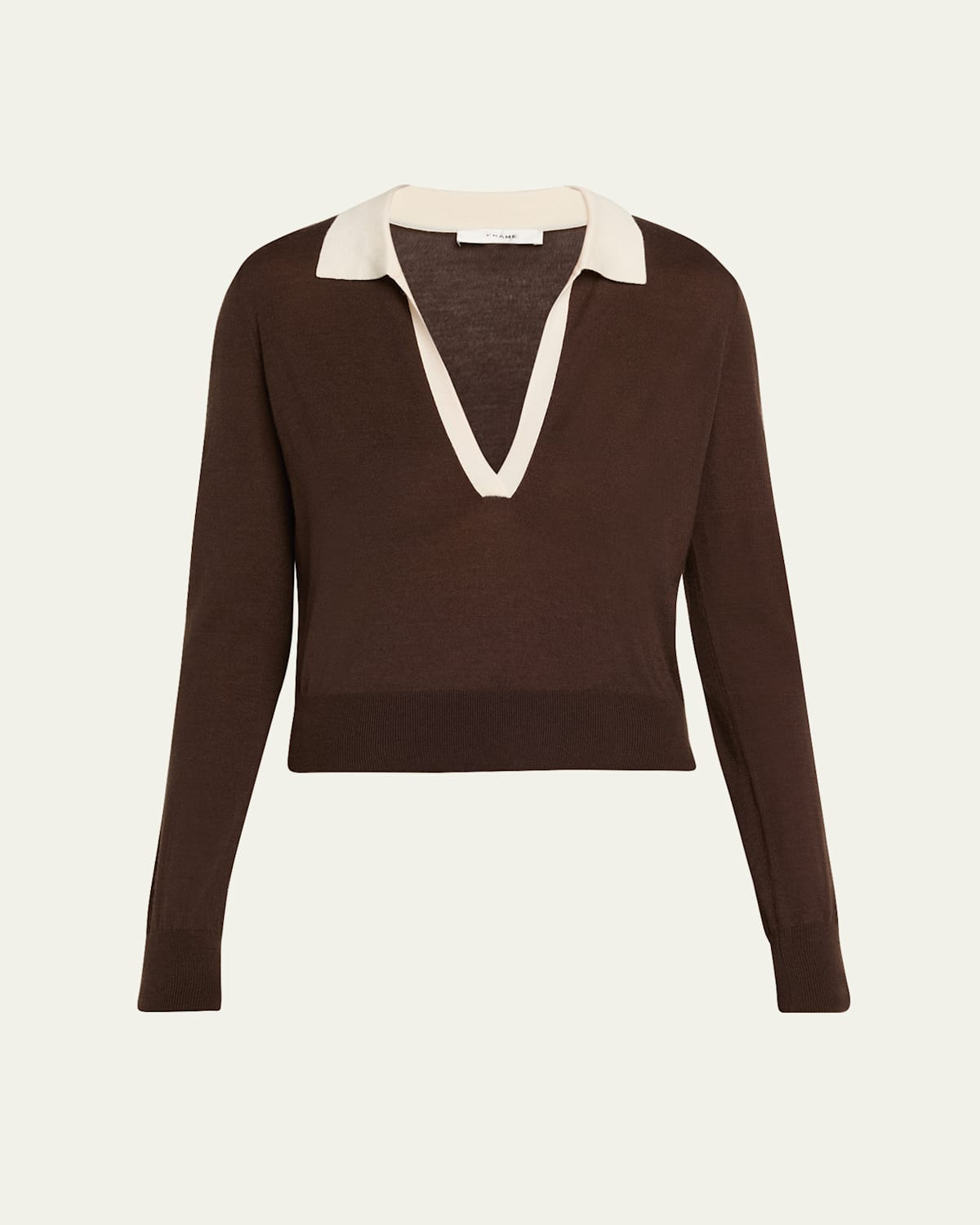 The Two-Tone Polo Sweater | Bergdorf Goodman