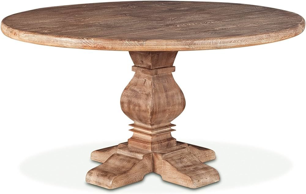 World Interiors Mango Wood Round Dining Table In Antique Oak | Amazon (US)