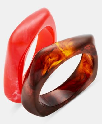 I.n.c. International Concepts 2-Pc. Set Bangle Bracelets, Macy's Exclusive - Multi | Macy's