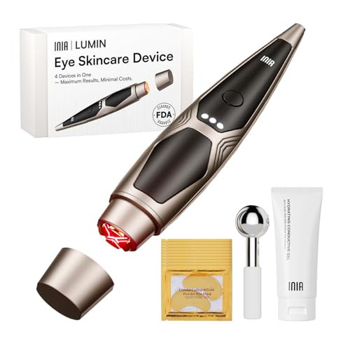 INIA Under-Eye Red Light Therapy for Face, 4-in-1 Beauty Device with Heat, Vibration, Massage & Red Light for Dark Circles, Puffiness & Skin Firming – Enhances Skincare Routine | Amazon (US)