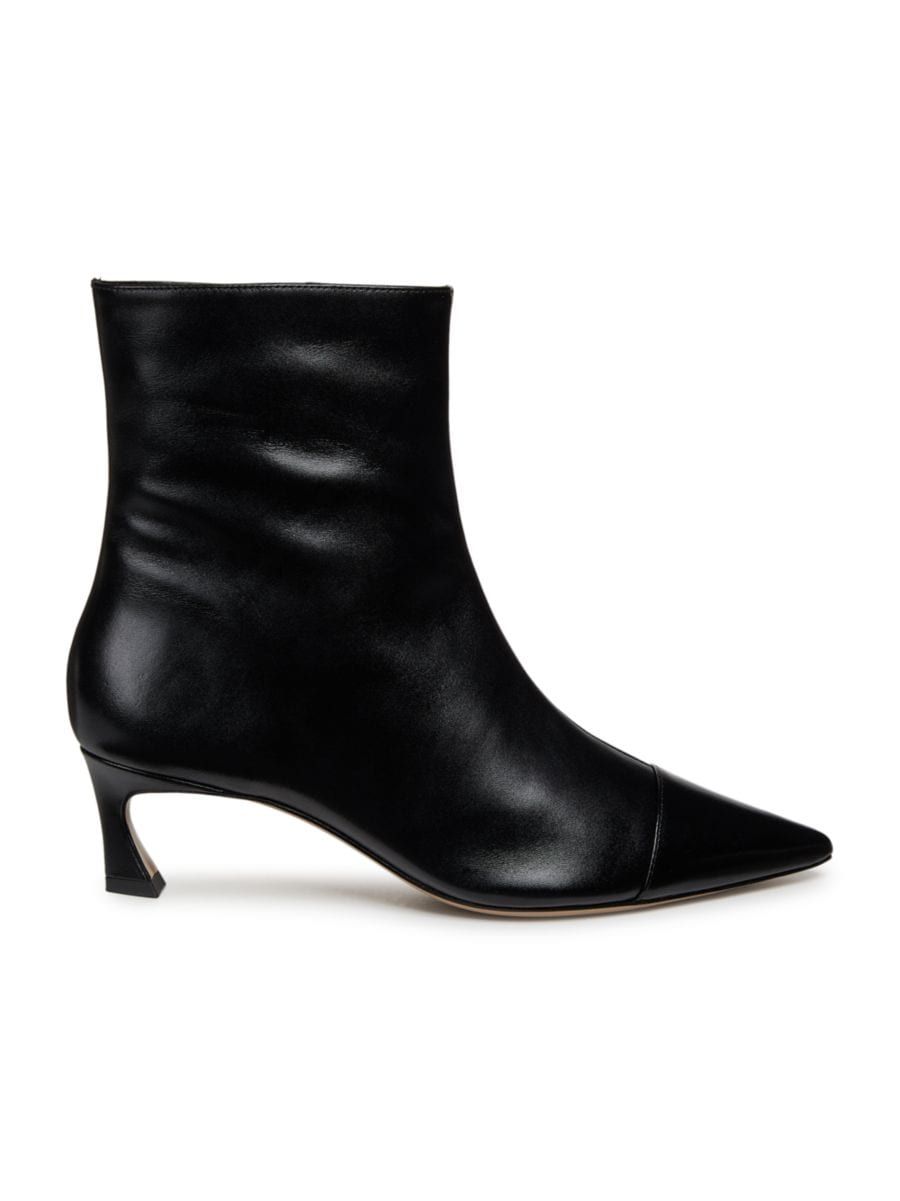 Myra 50MM Metallic Leather Ankle Booties | Saks Fifth Avenue