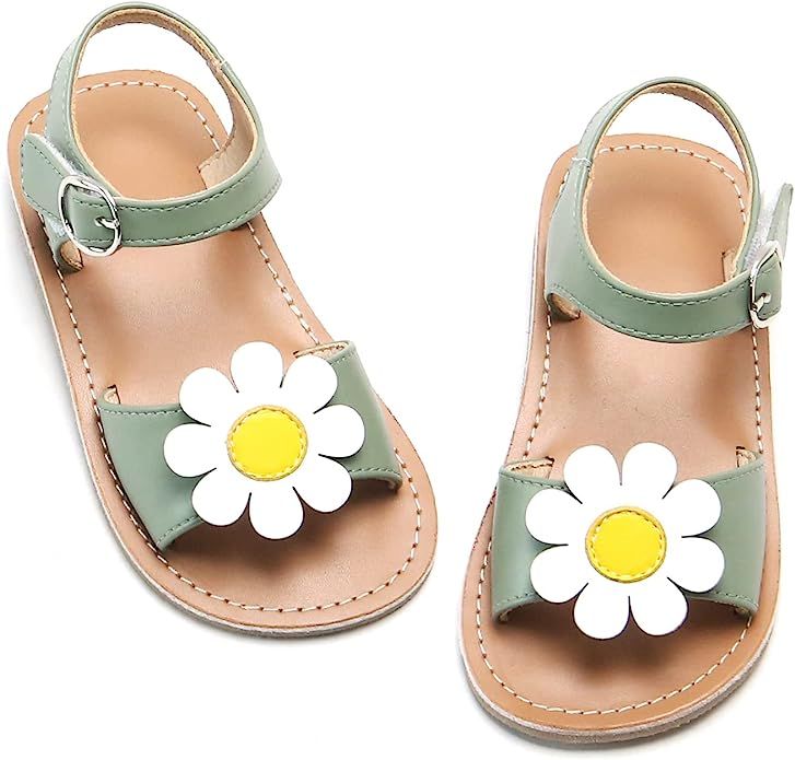 GINFIVE Toddler Girls Sandals Kids Open Toe Sandals School Girl Shoes Girls | Amazon (US)