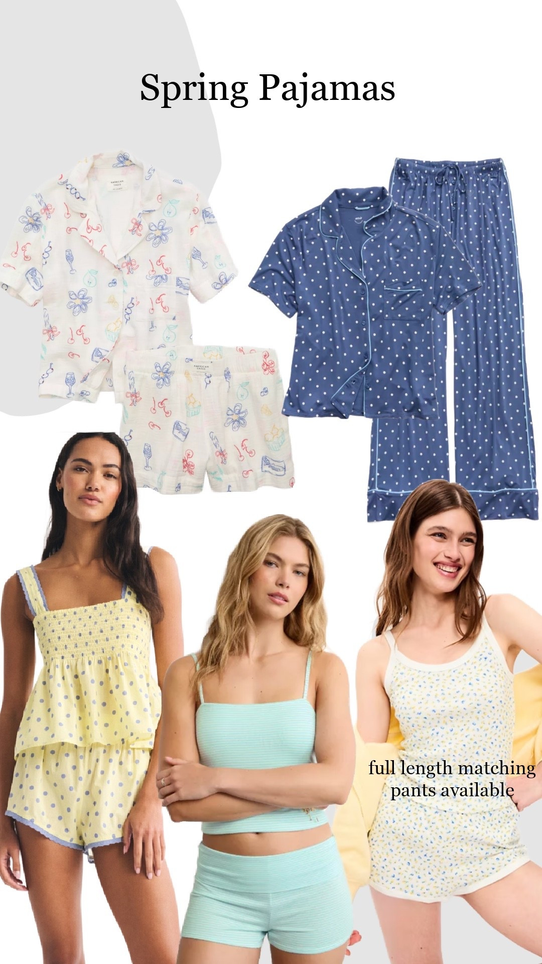 Spring pajamas aerie, American eagle, Abercrombie, old navyy

#LTKgrwm #LTKmomlife #LTKMidsize