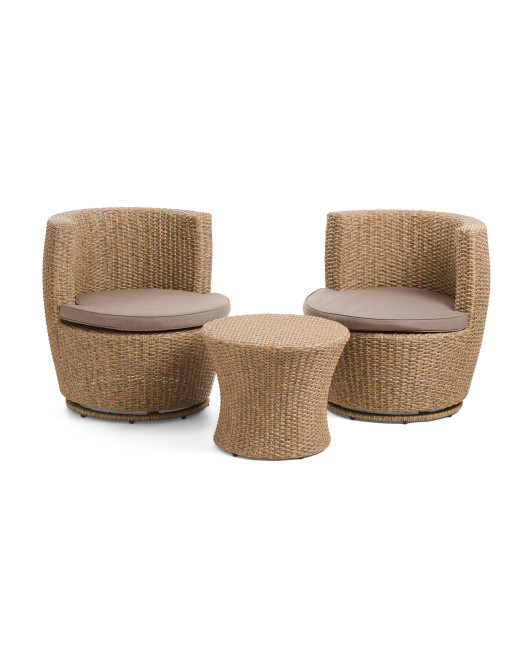 NAUTICA
							
							3pc Outdoor Swivel Accent Chairs And Table Set
						
						
							

	
		... | Marshalls