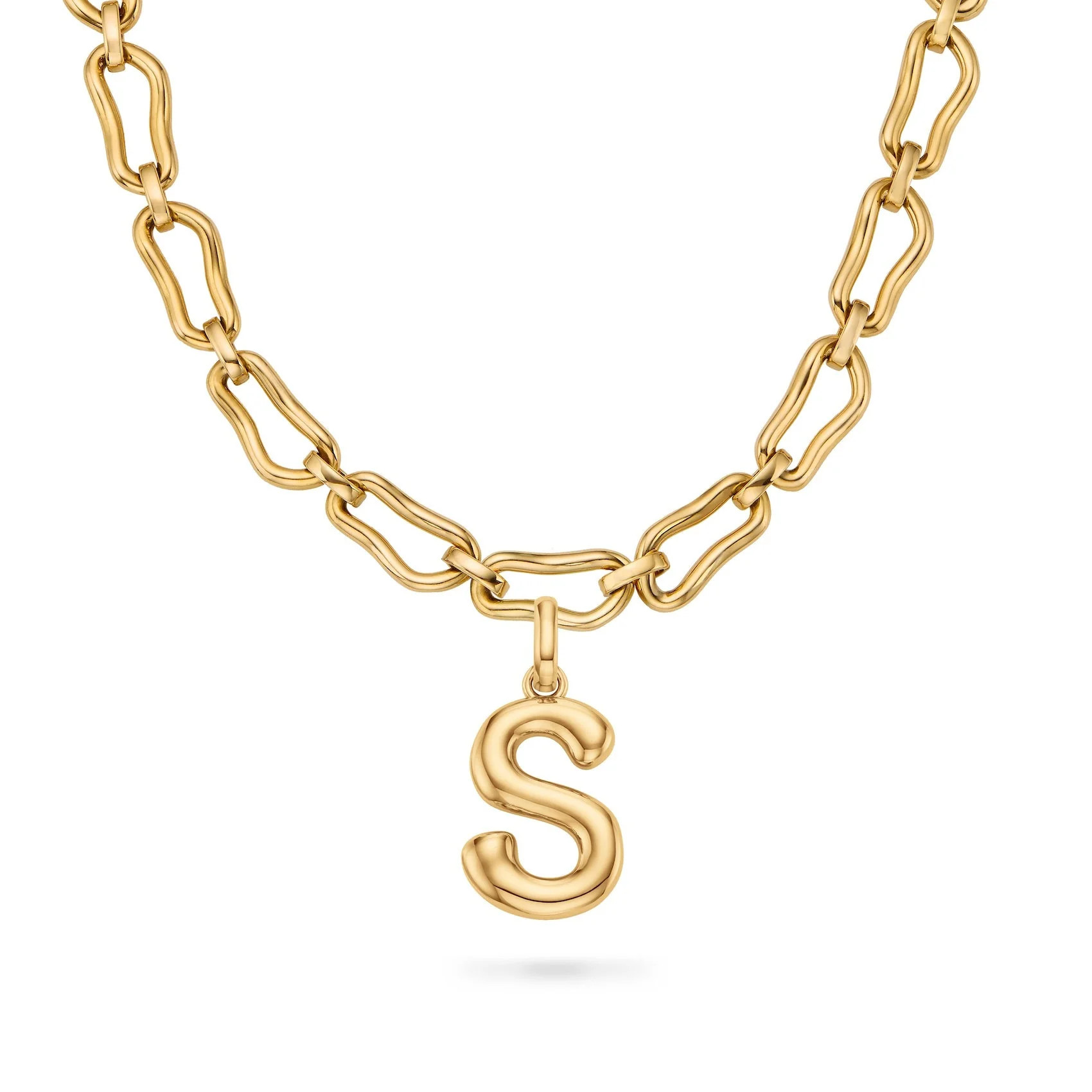 Molten Initial Necklace (Gold) | Abbott Lyon