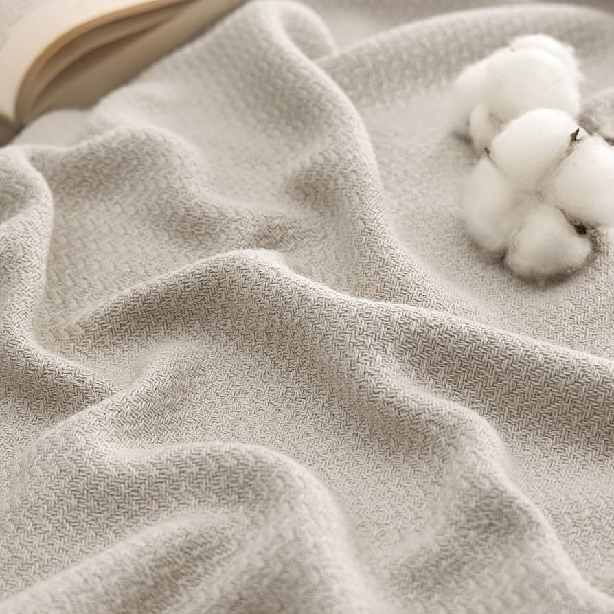Bedsure GentleSoft 100% Cotton Blanket Queen Size for Bed - Cooling Breathable and Lightweight, S... | Amazon (US)