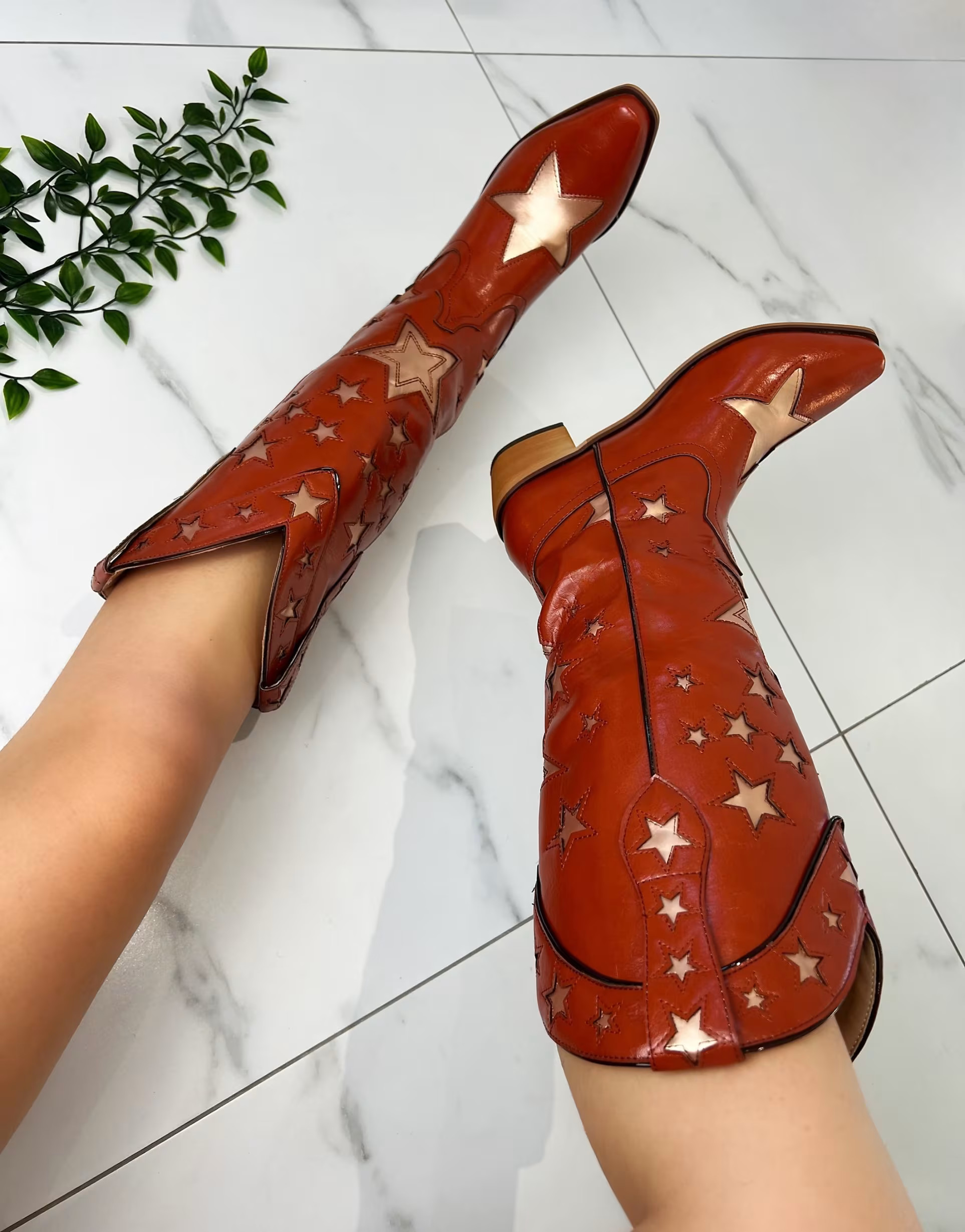 DIA STUDIOS Cowboy Western Boots in red | ASOS (Global)