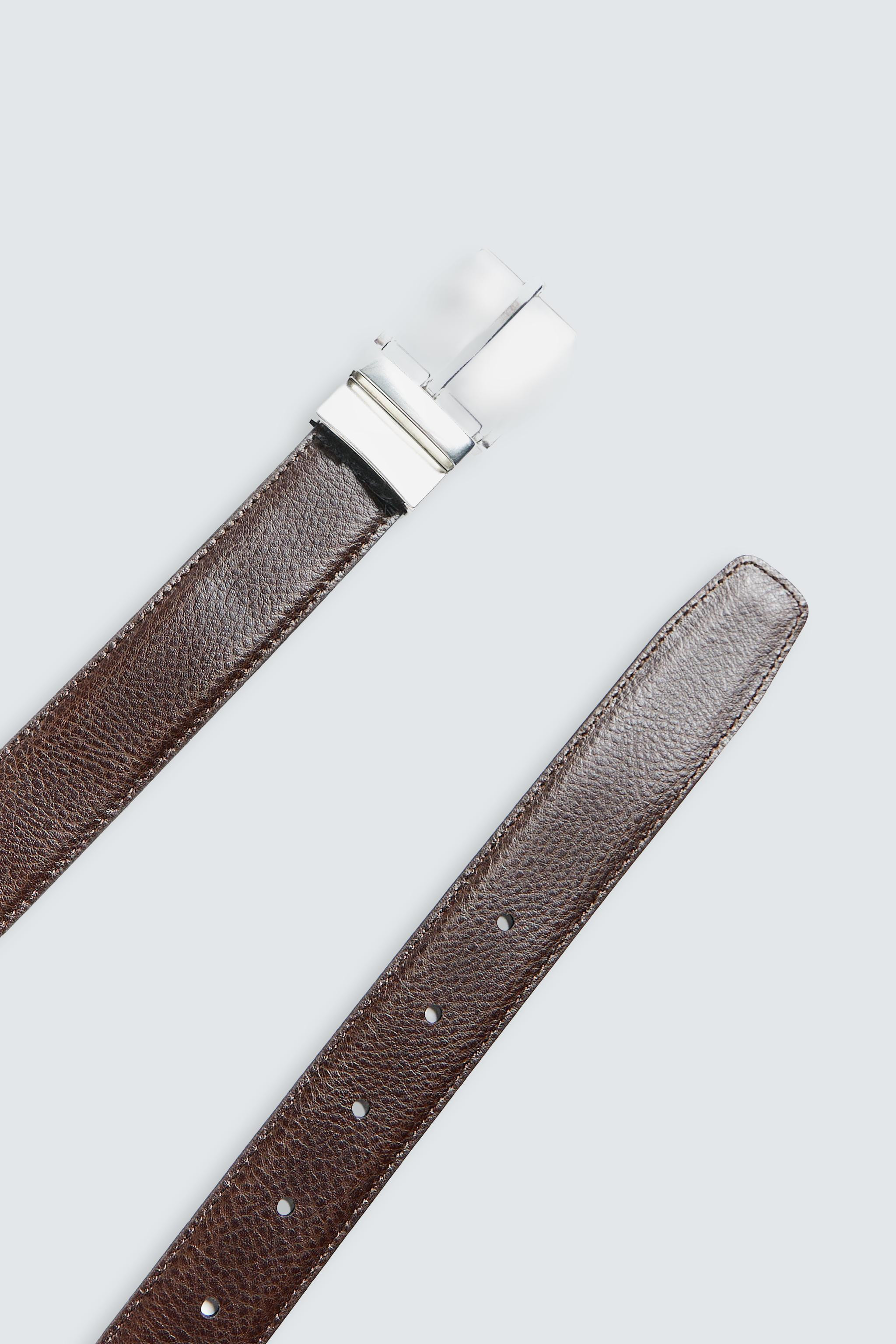 REVERSIBLE LEATHER BELT | Zara Canada