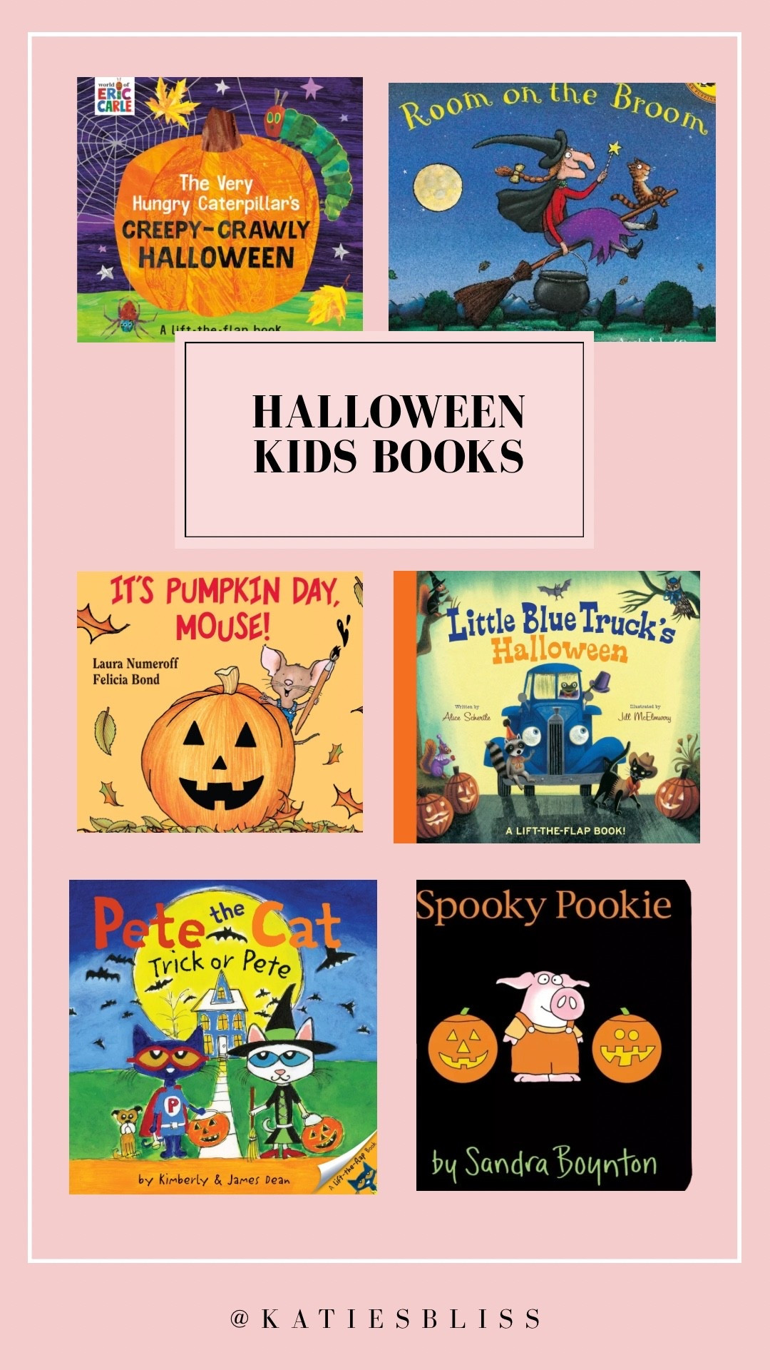 Halloween kids books 📚

Toddler. Kid. Fall. Autumn. Halloween. Spooky. Book. Bedtime story.

#LTKSeasonal #LTKBaby #LTKKids