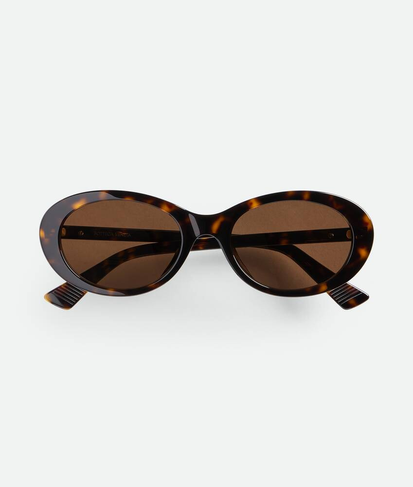 Occhiali da sole ovali Classic in Havana/brown | Bottega Veneta IT | Bottega Veneta
