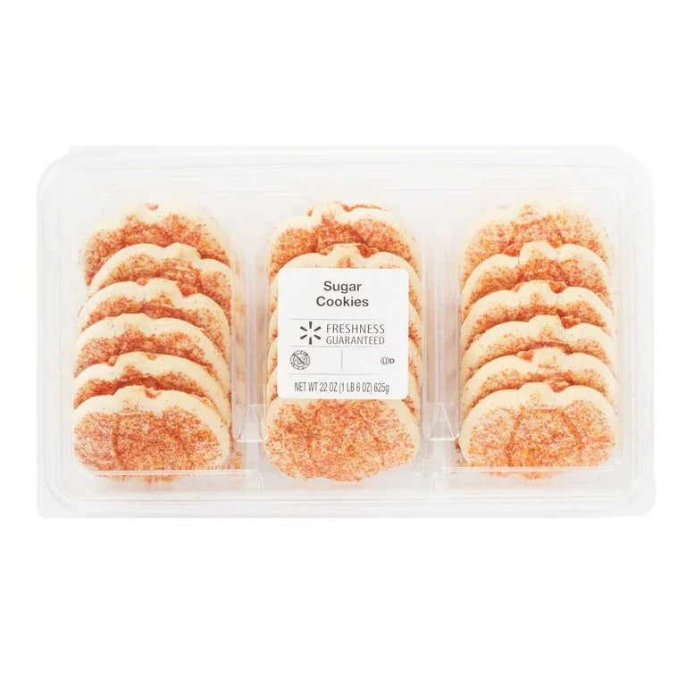 Freshness Guaranteed Pumpkin Shaped Sugar Cookies, 25.4 oz, 18 Count - Walmart.com | Walmart (US)
