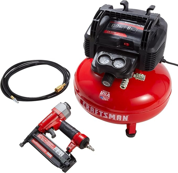 CRAFTSMAN Brad Nailer and Air Compressor Combo Kit With Hose (CMEC1KIT18) | Amazon (US)