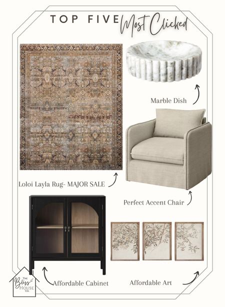 Favorite Weekly Finds! 

Chair, Loloi rug, art, cabinet, marble dish

#LTKsalealert #LTKstyletip #LTKFind