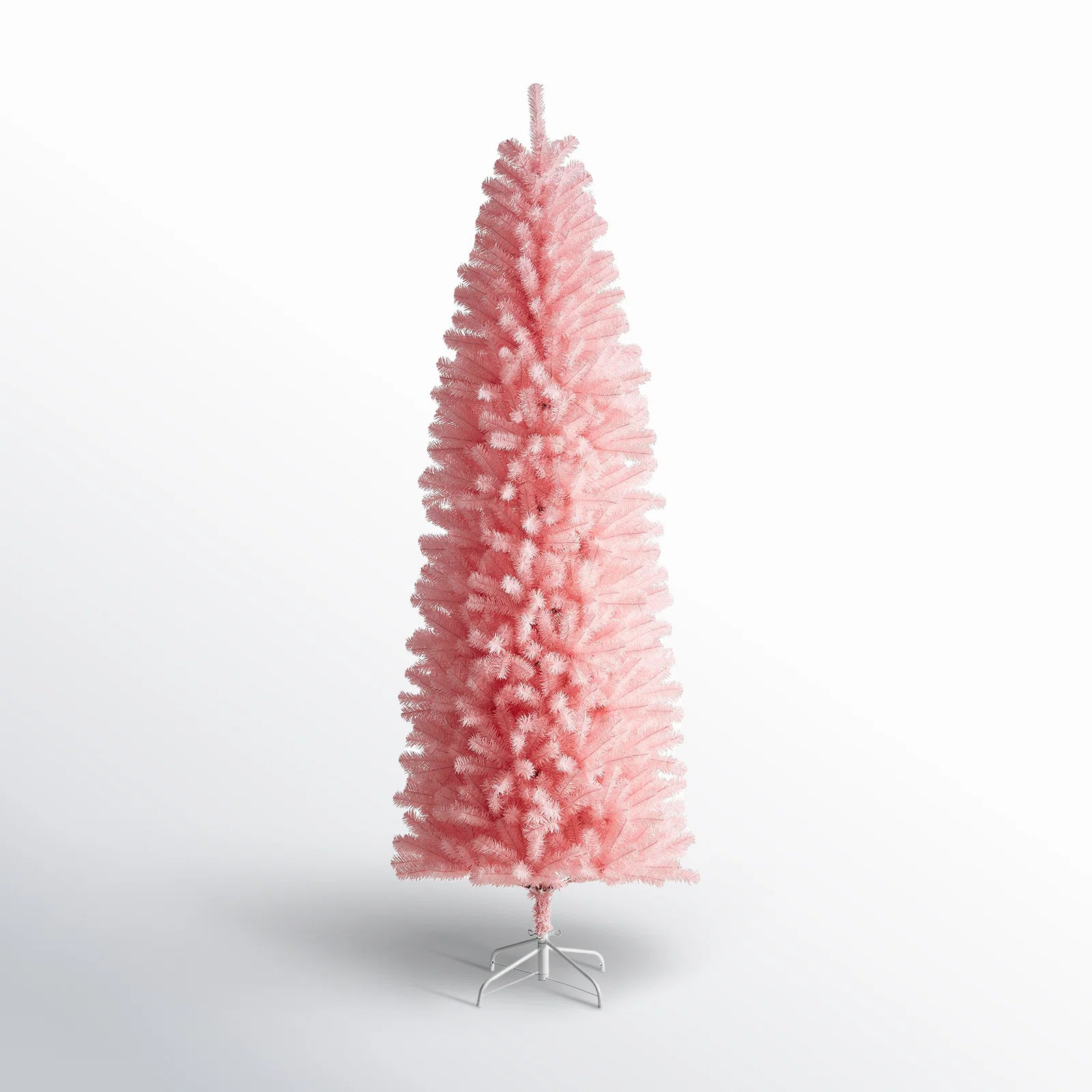 Pink Pencil Tinsel Artificial Christmas Tree | Wayfair North America