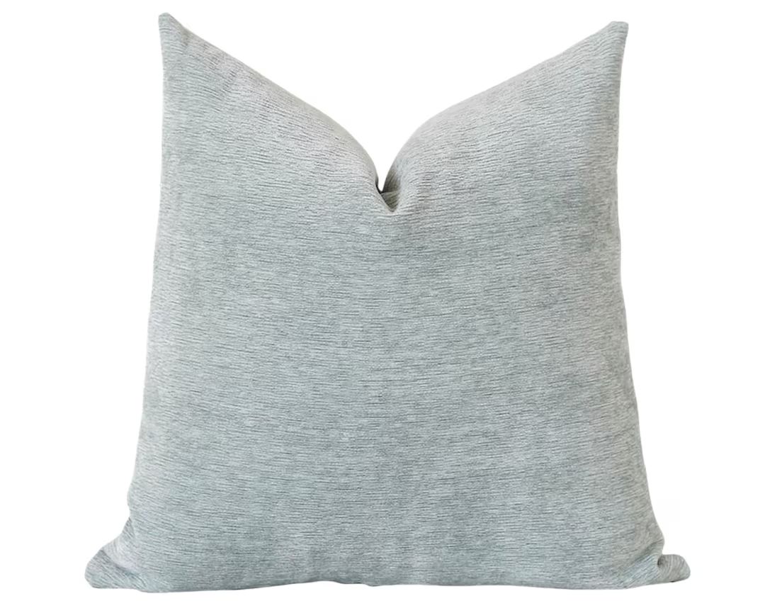 Sage Throw Pillow, Green Pillow Cover, Textured Velvet Pillow Cover, Pillow Covers 18x18, Designe... | Etsy (US)