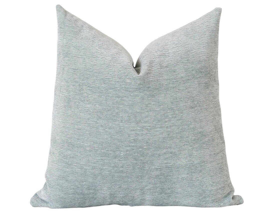 Sage Throw Pillow Green Pillow Cover Textured Velvet Pillow - Etsy | Etsy (US)