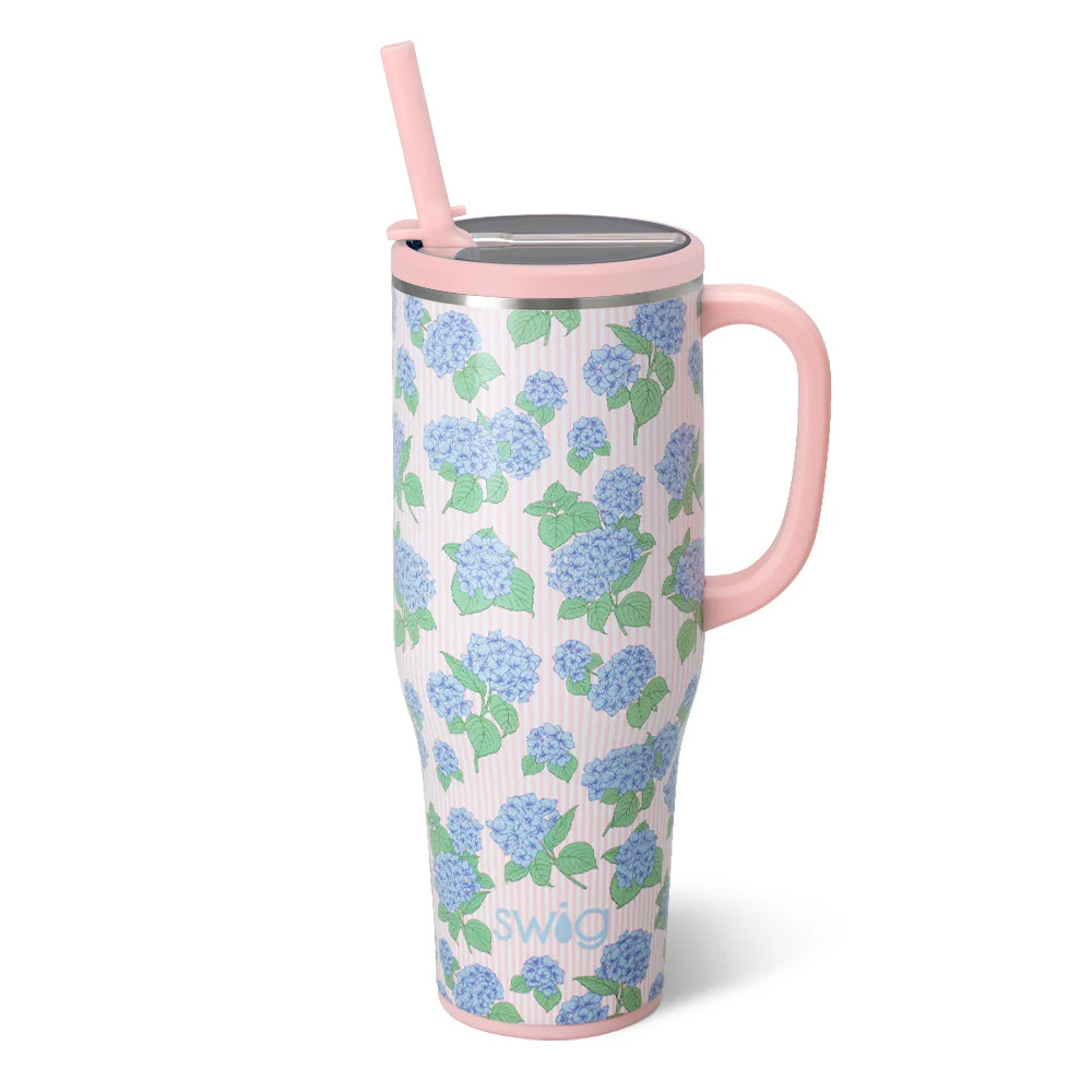 Hydrangeas Mega Mug 40oz | Swig Life
