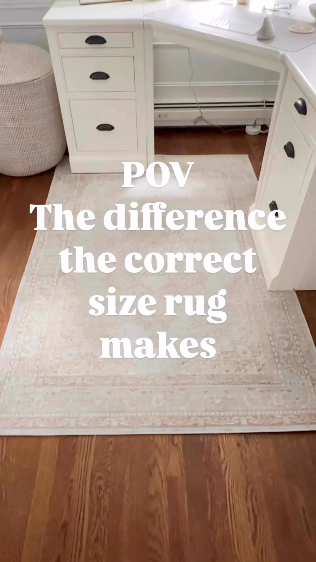 Home office rug that pulled the whole room together 🤍
Sharing the exact rug and decor from this space.