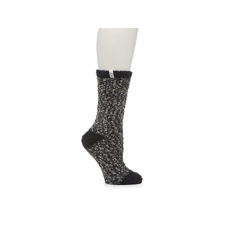 UGG Cozy Chenille Crew Socks | Women's | Grey/Black | Size OSFA | Socks | Crew | DSW