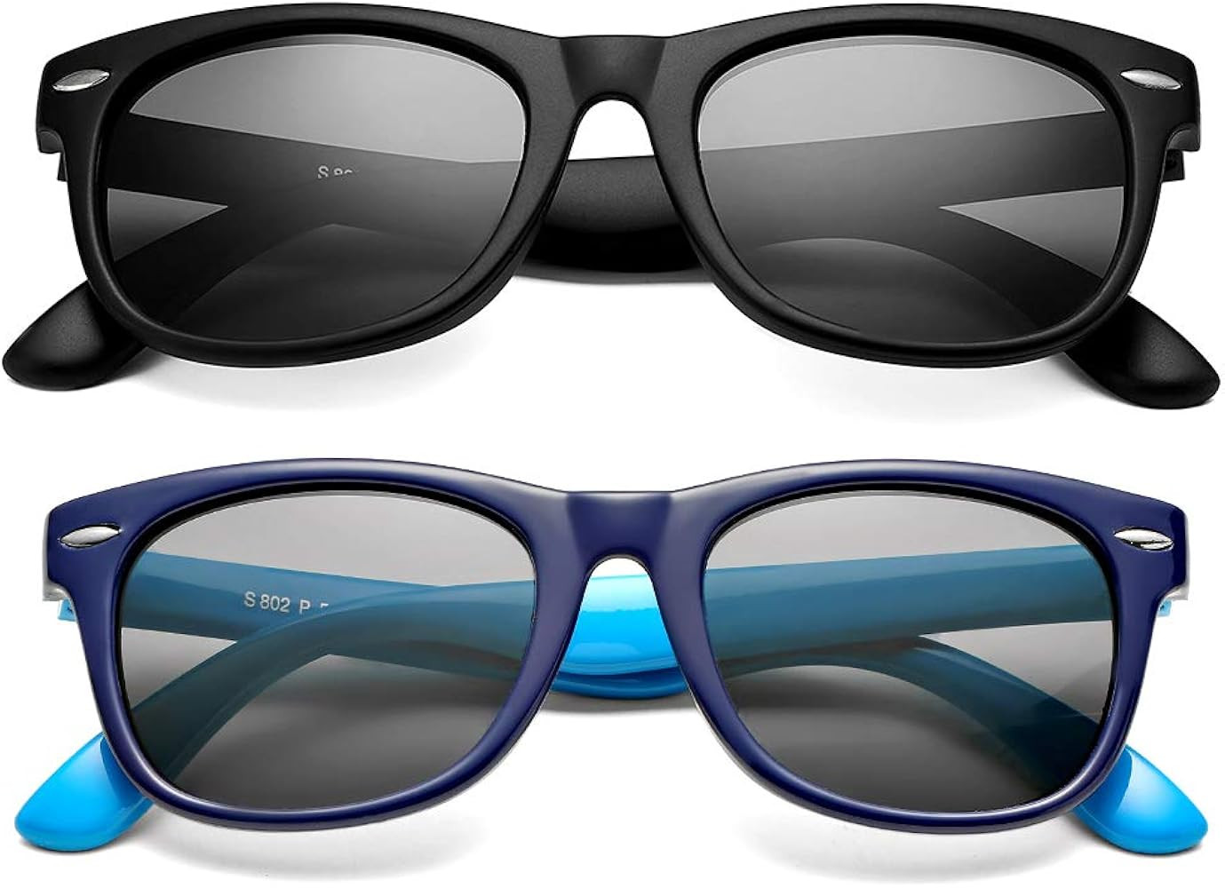 DeBuff Kids Polarized Sunglasses TPEE Rubber Flexible Frame for Boys Girls Age 3-10 | Amazon (US)