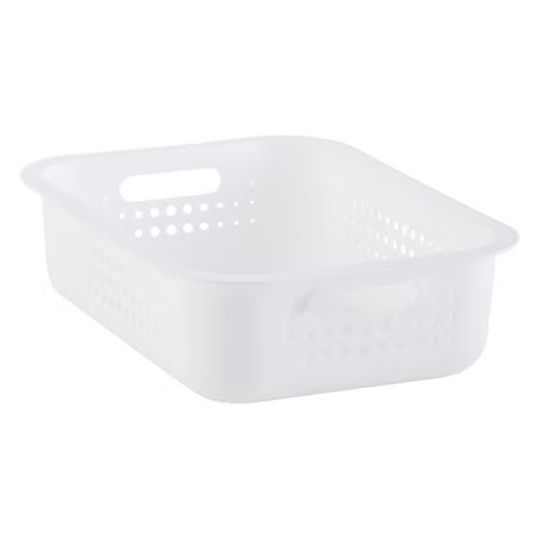 SmartStore Small Nordic Basket White | The Container Store