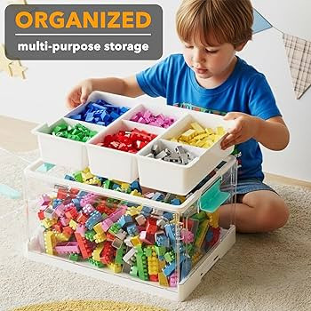 SpaceAid Craft Organizers and Storage - 24 QT Plastic Box Art Supply Storage Organizer Bin with L... | Amazon (US)