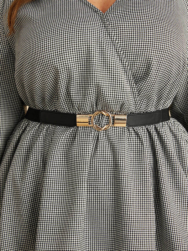 Twist Design Metal Buckle Elastic Belt | Bloomchic