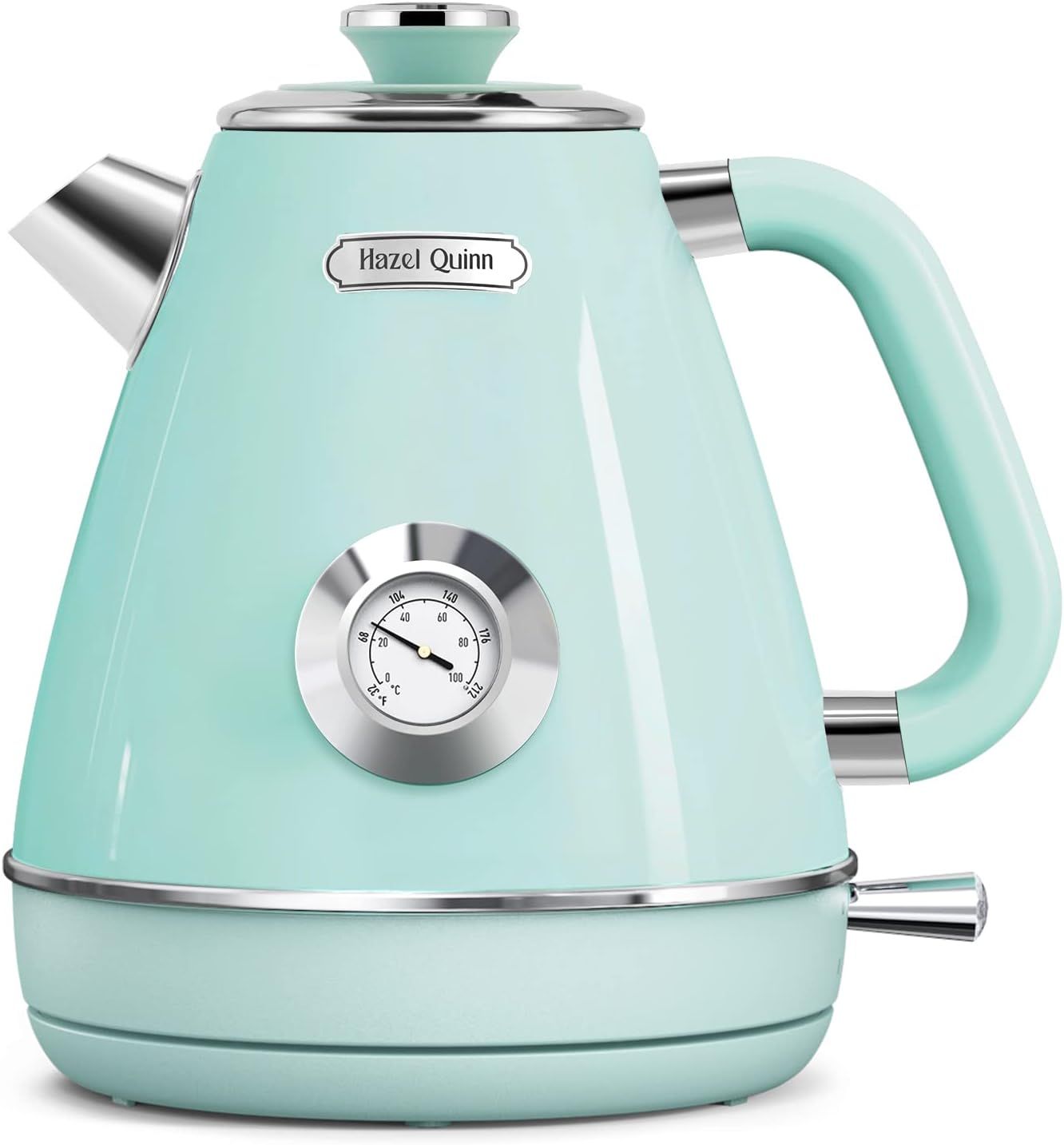 Hazel Quinn Electric Water Kettle, Tea Kettle, Stainless Steel, Hot Water with Thermometer, Retro... | Amazon (US)