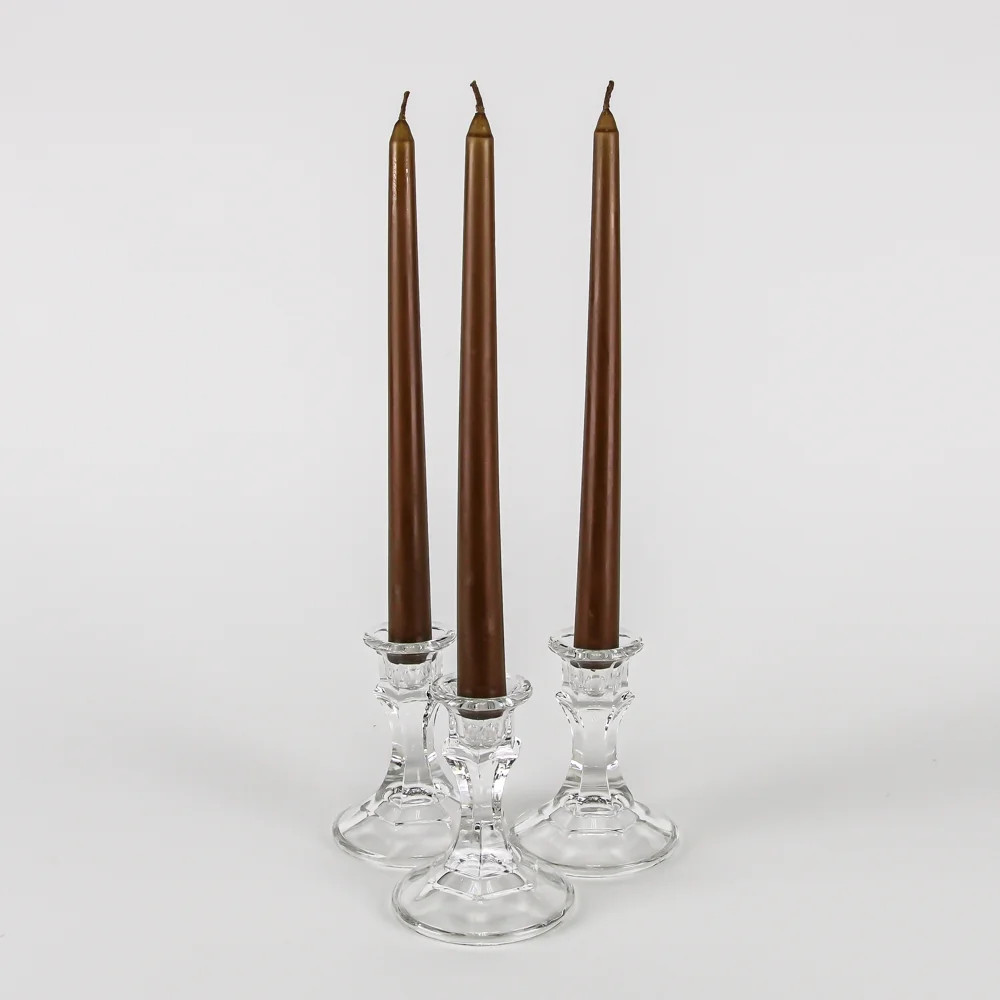 Richland Taper Candles 10" Brown Set of 10 | Walmart (US)