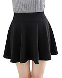 Urban CoCo Women's Basic Versatile Stretchy Flared Casual Mini Skater Skirt (Medium, Black) at Am... | Amazon (US)