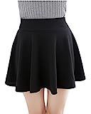 Urban CoCo Women's Basic Versatile Stretchy Flared Casual Mini Skater Skirt (Medium, Black) at Am... | Amazon (US)