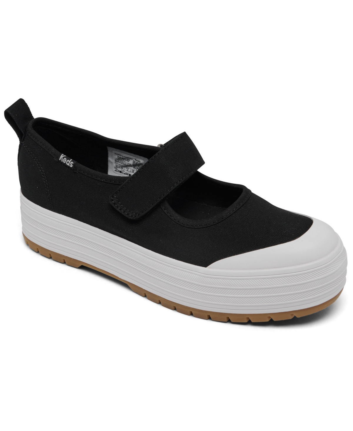 Keds Women's Mary Jane Canvas Platform Casual Sneakers from Finish Line - Black | Macy's