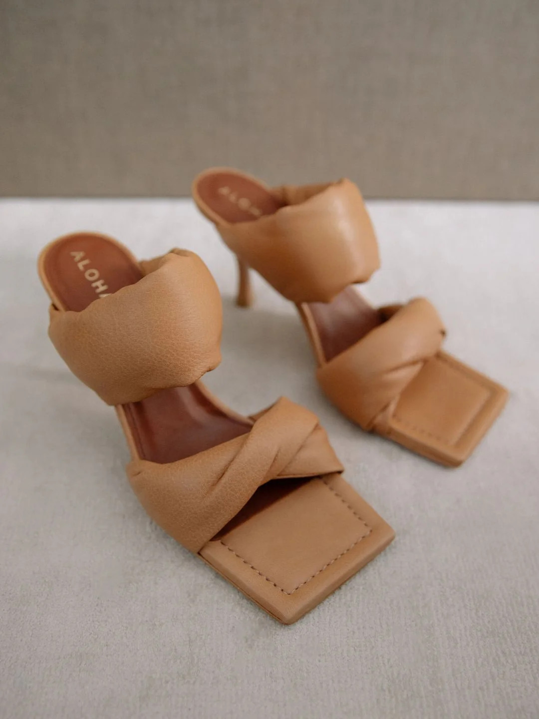 Twist Strap - Brown Leather Mules | ALOHAS | Alohas FR