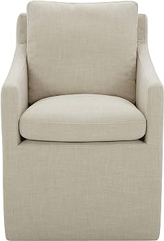 Amazon Brand – Stone & Beam Vivianne Modern Upholstered Dining Chair with Casters, 24.4"W, Line... | Amazon (US)