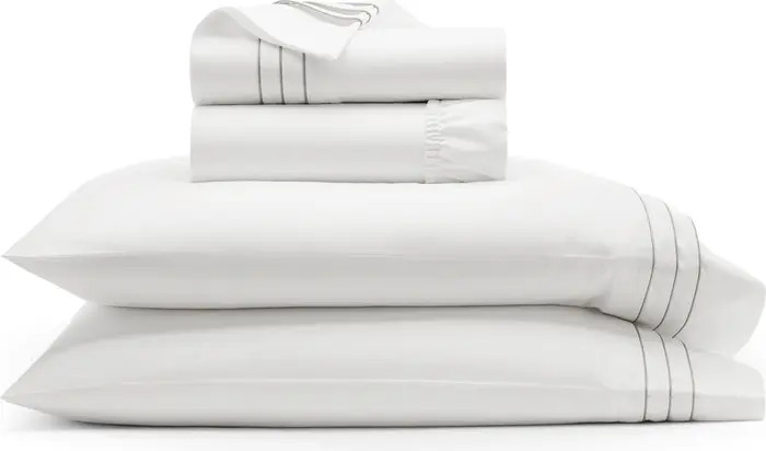 Boll & Branch Signature Triple Pleat Organic Cotton Sheet Set | Nordstrom | Nordstrom