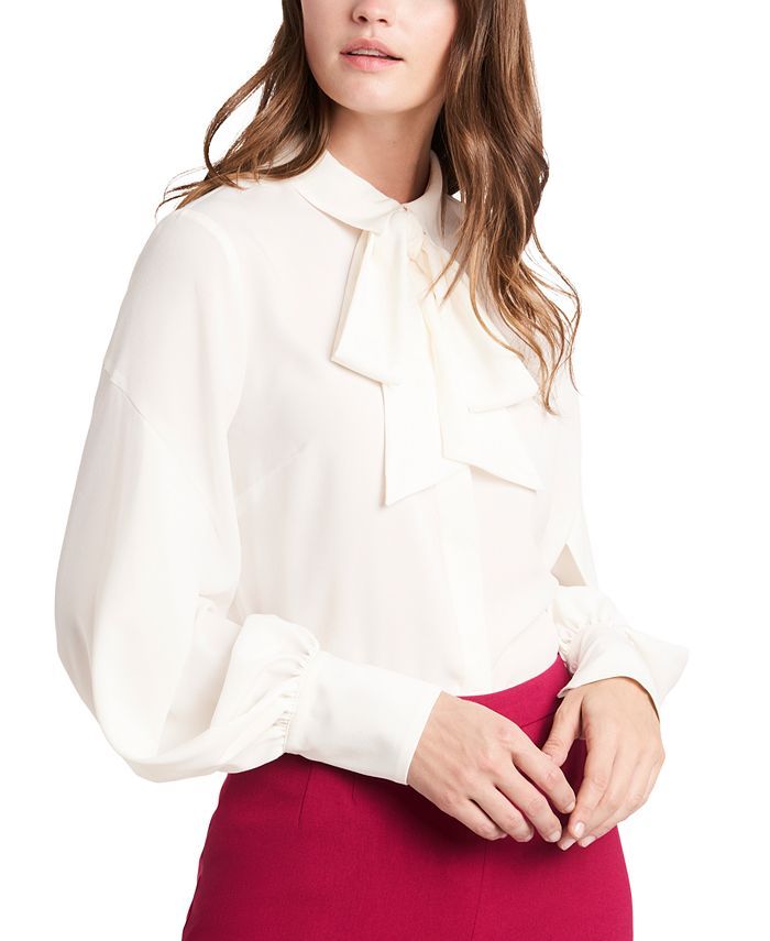 CeCe Women's Button-Up Bow Blouse & Reviews - Tops - Women - Macy's | Macys (US)