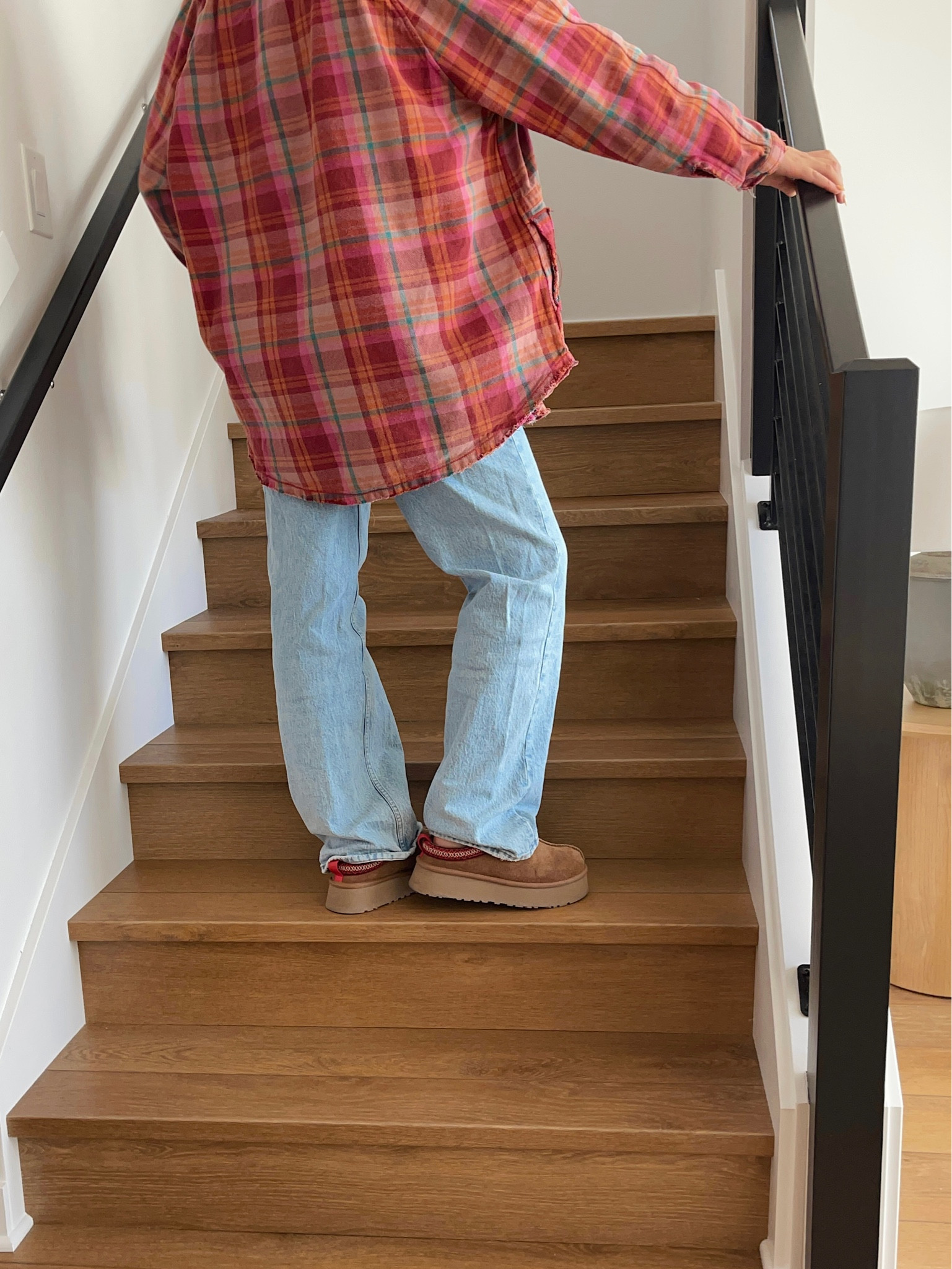 Jeans tts, size down in free people button up (small) and I am a 7.5 in Uggs and always buy an 8! 

#LTKshoecrush #LTKSeasonal #LTKstyletip