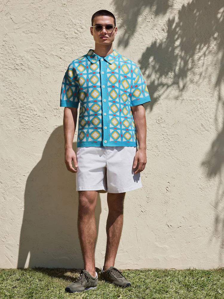 White Relaxed Fit Garment Dyed Dock Shorts | Next US