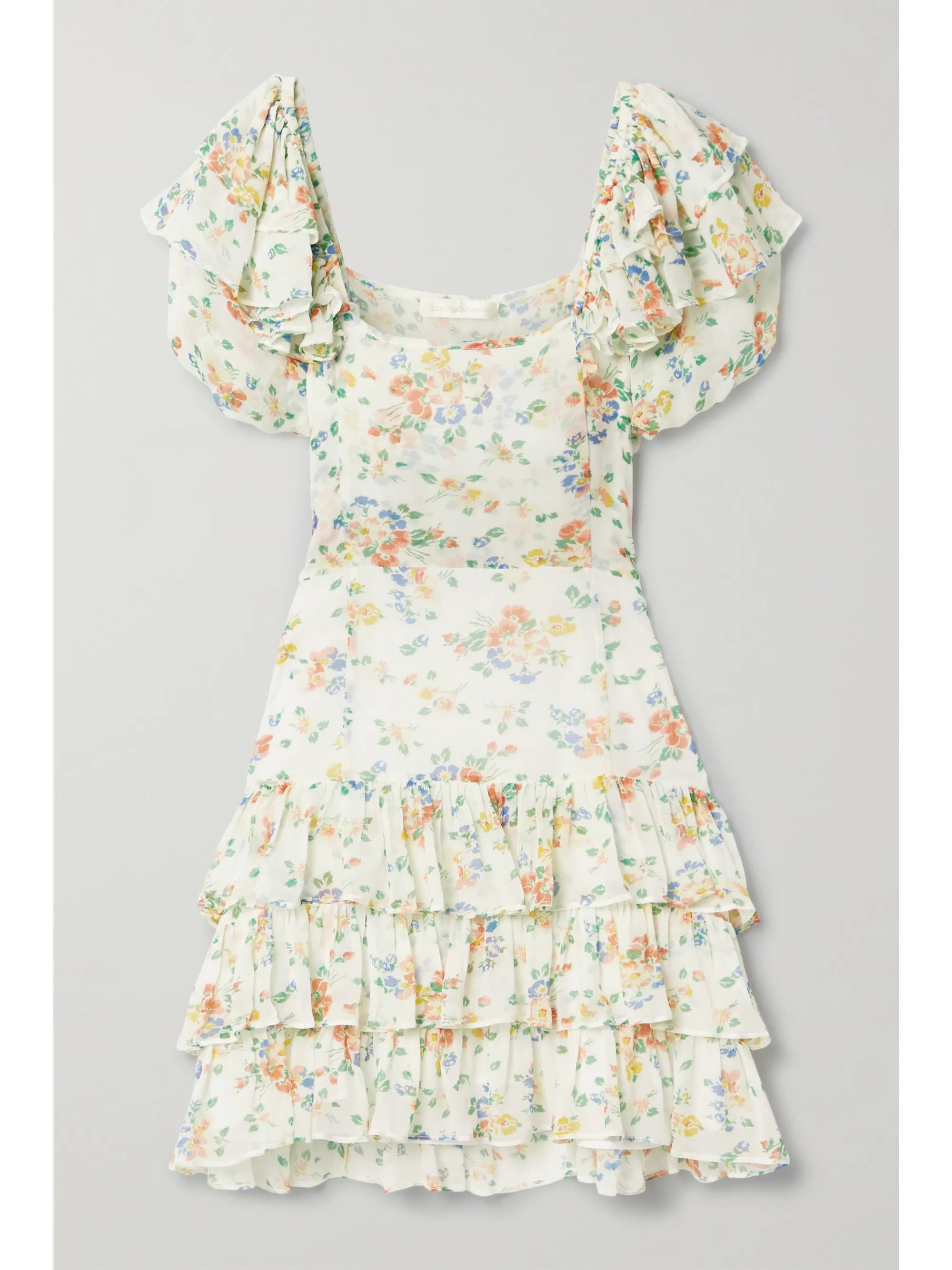 Kimbra tiered floral-print silk-chiffon mini dress | NET-A-PORTER (UK & EU)