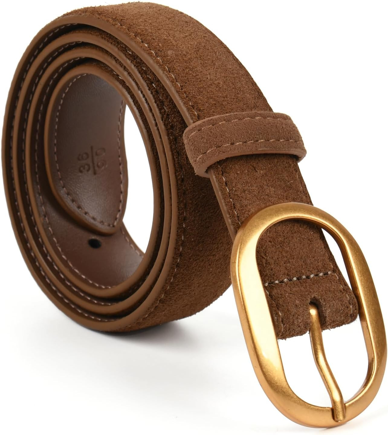 Womens Leather Suede Waist Belt for Casual Dress Jeans Ladies | Amazon (US)
