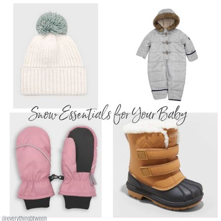 Snow Essentials for Baby: snow, baby, toddler, snow boots, snow gloves, snow mittens, beanie

#LTKHoliday #LTKbaby #LTKSeasonal