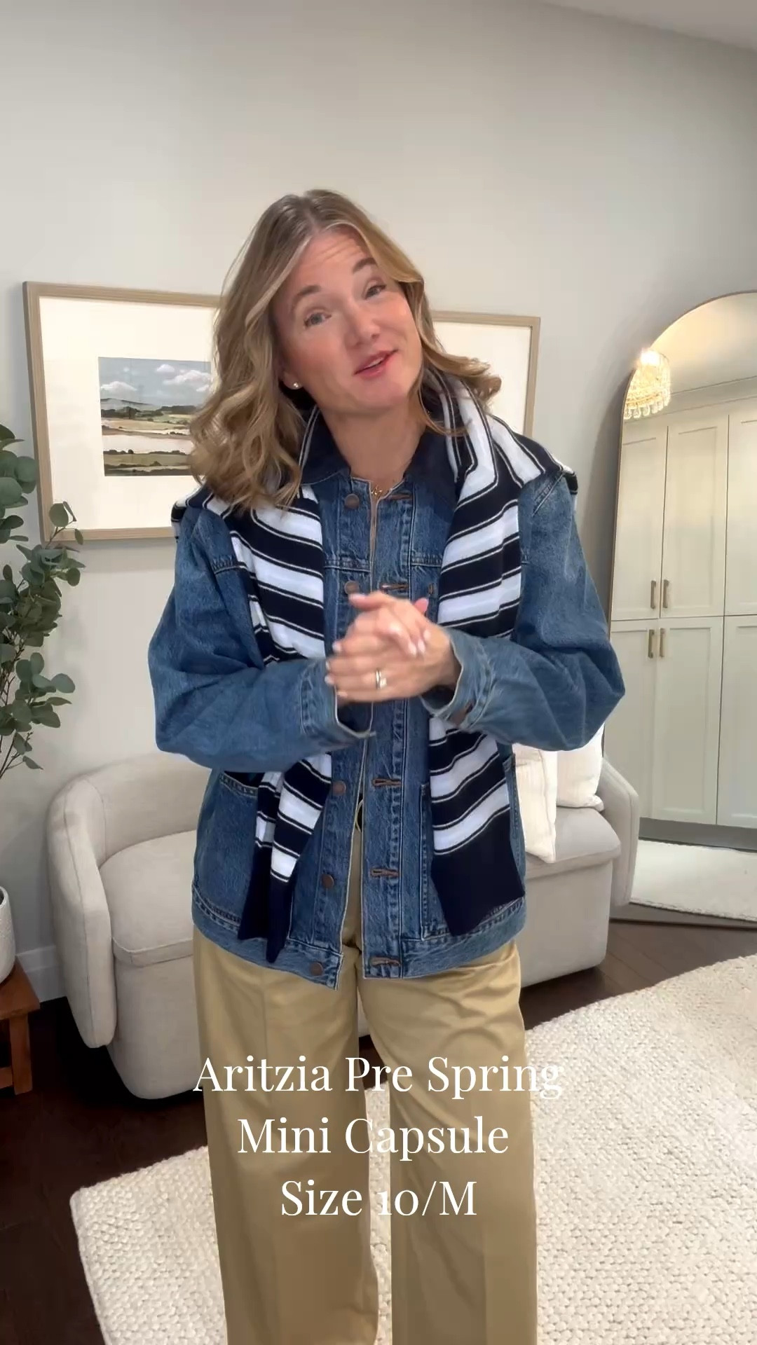 Pre Spring Aritzia 
Wearing a M in my tank, sweater, and jacket 
10 in my chinos, 30 in my jeans (size up! they run small)

#LTKover50style #LTKcanada